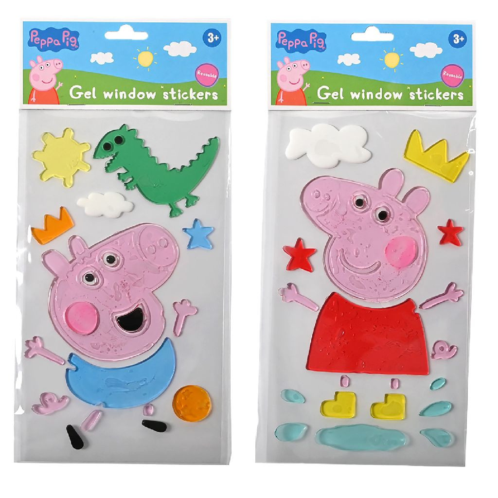 Peppa Pig Gel Raamstickers - Prijs per Stuk