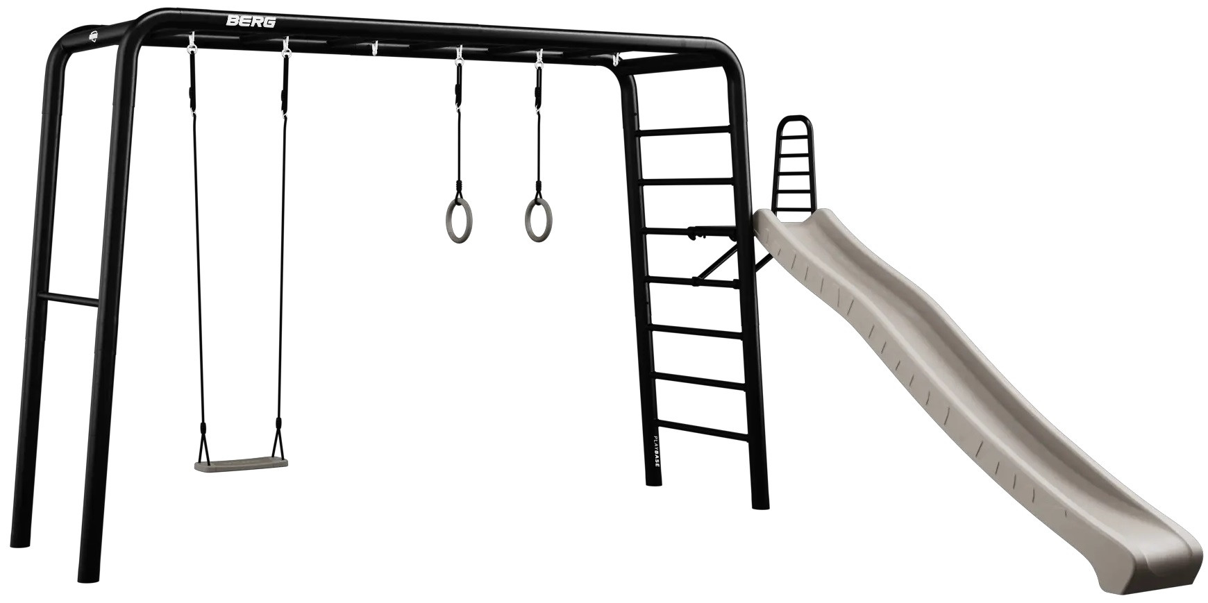 BERG PlayBase Large TL 3-in-1 Speeltoestel - met Rekstok en Ladder - PLAY SET - met Glijbaan - Schommel - Turnringen