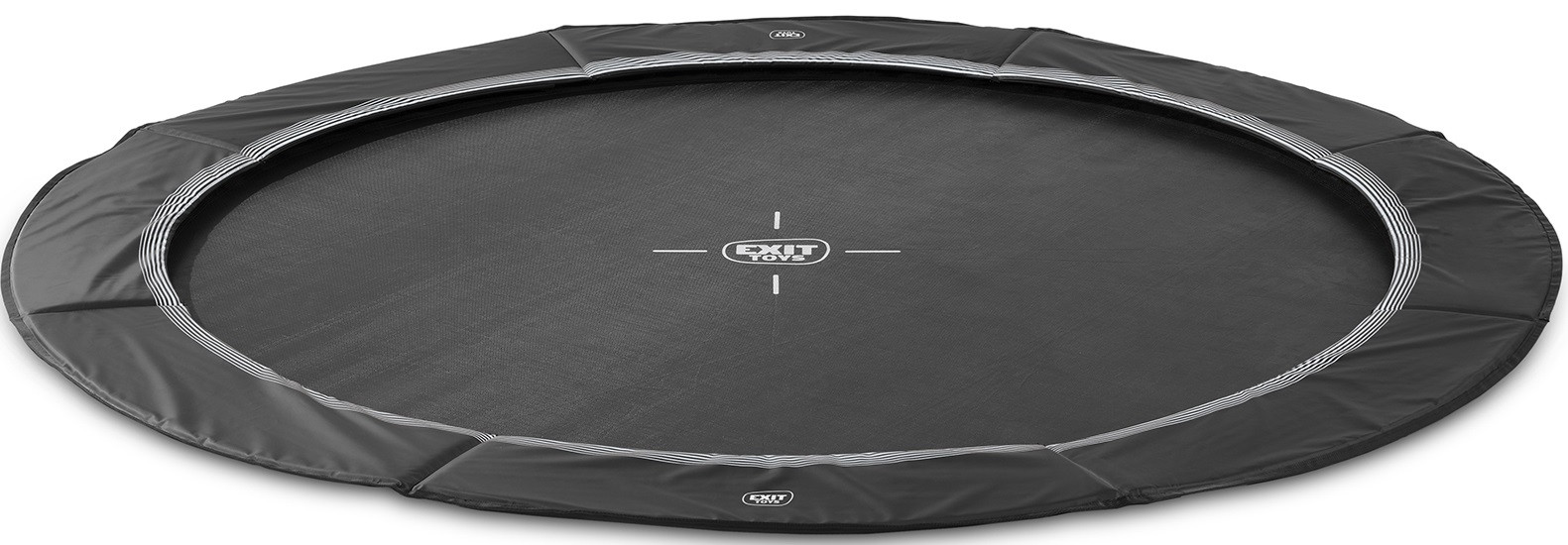 EXIT Trampoline InTerra - Groundlevel - ø 366 cm - Zwart