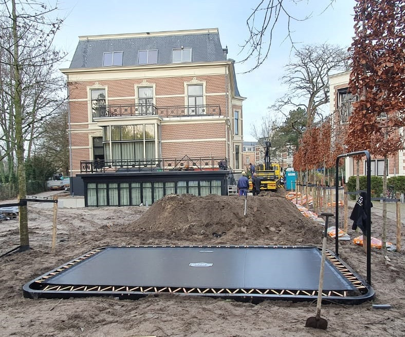 Flatground Trampoline Ingraven - Rechthoekig - vanaf 290 cm tot 380 cm