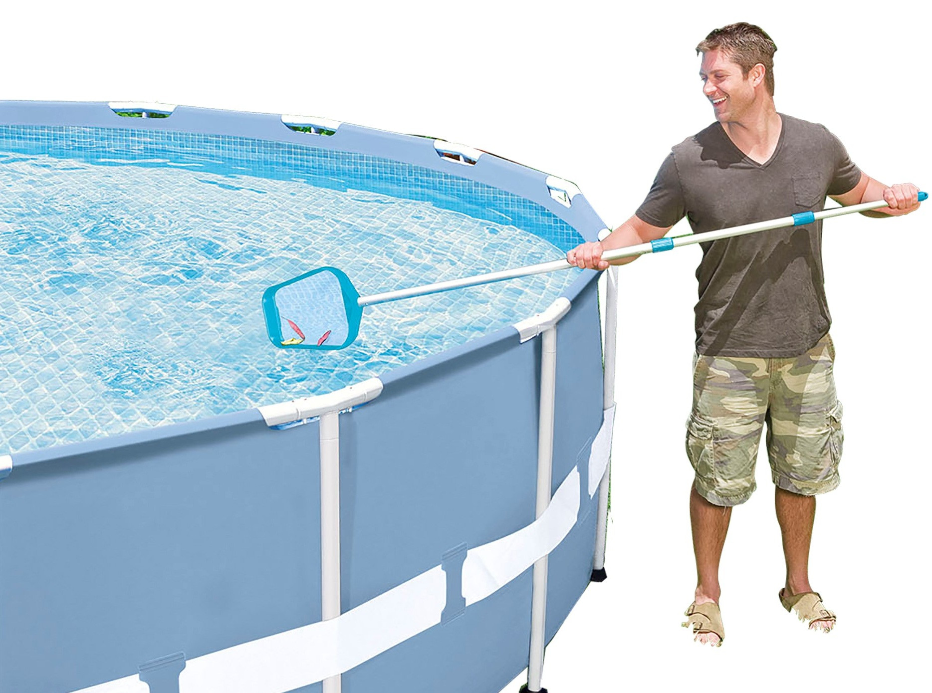 Intex Skimmer met uitschuifbaar Aluminium telescoopsteel tot 279 cm