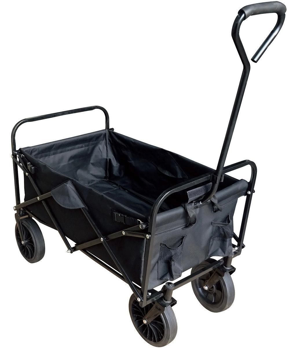 Bolderkar / Bolderwagen met massieve banden - Opvouwbaar - Limited Black Edition - Zwart