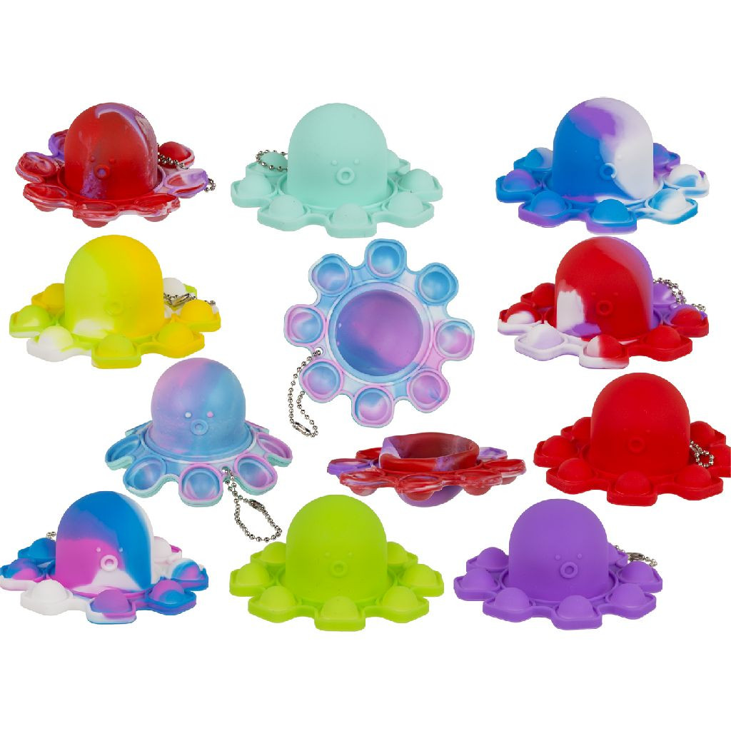 Fidget Pop Octopus - 9 cm - Prijs per Stuk