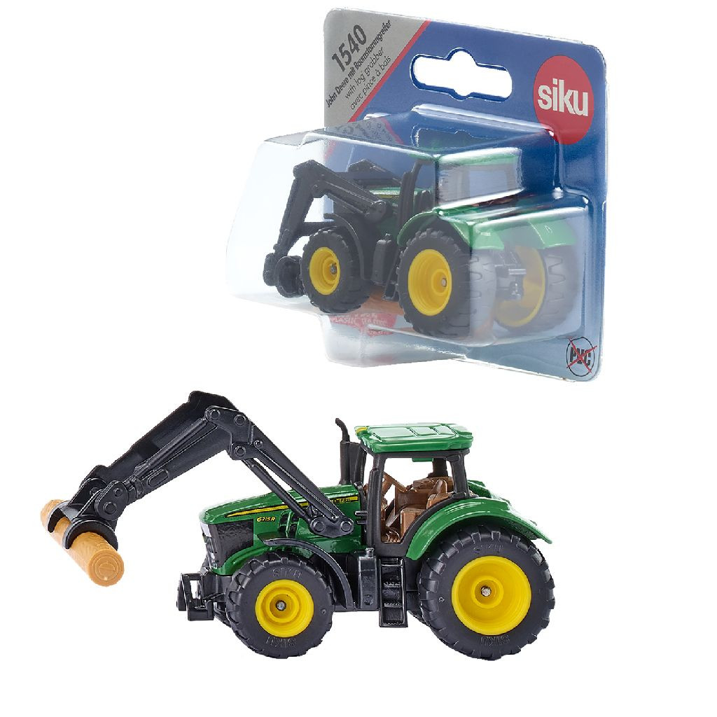 Siku 1540 John Deere met Boomgrijper en Boomstam