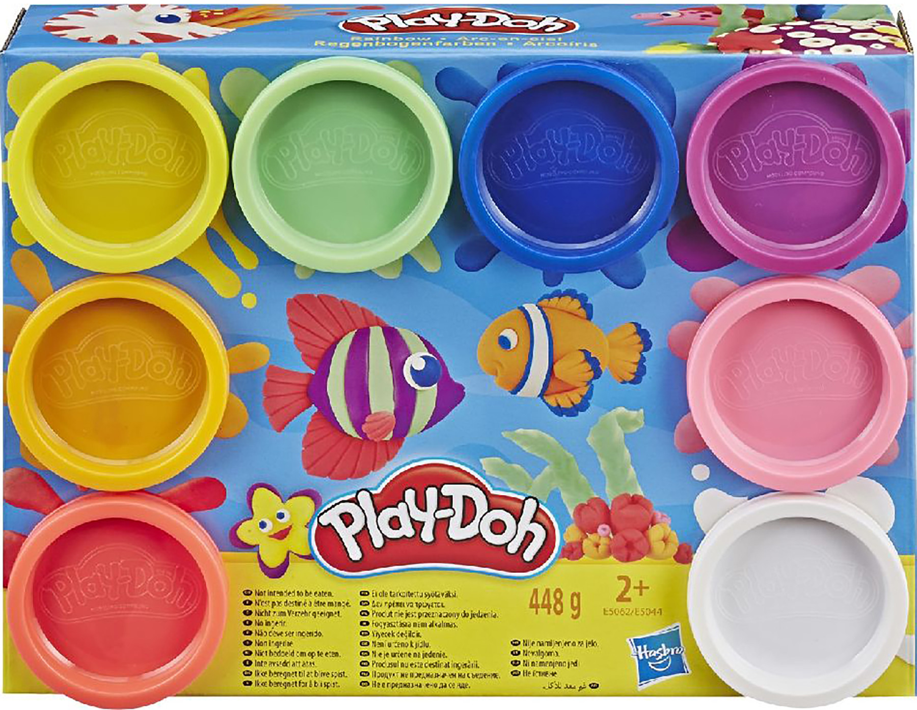 Play-Doh Regenboog Vis - 8-Pack - Speelset - Speelklei