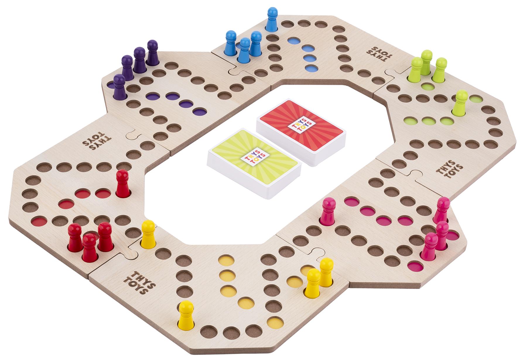 Keezen Bordspel Connect Deluxe - 3-6 Spelers - Hout - Houten Keezenspel