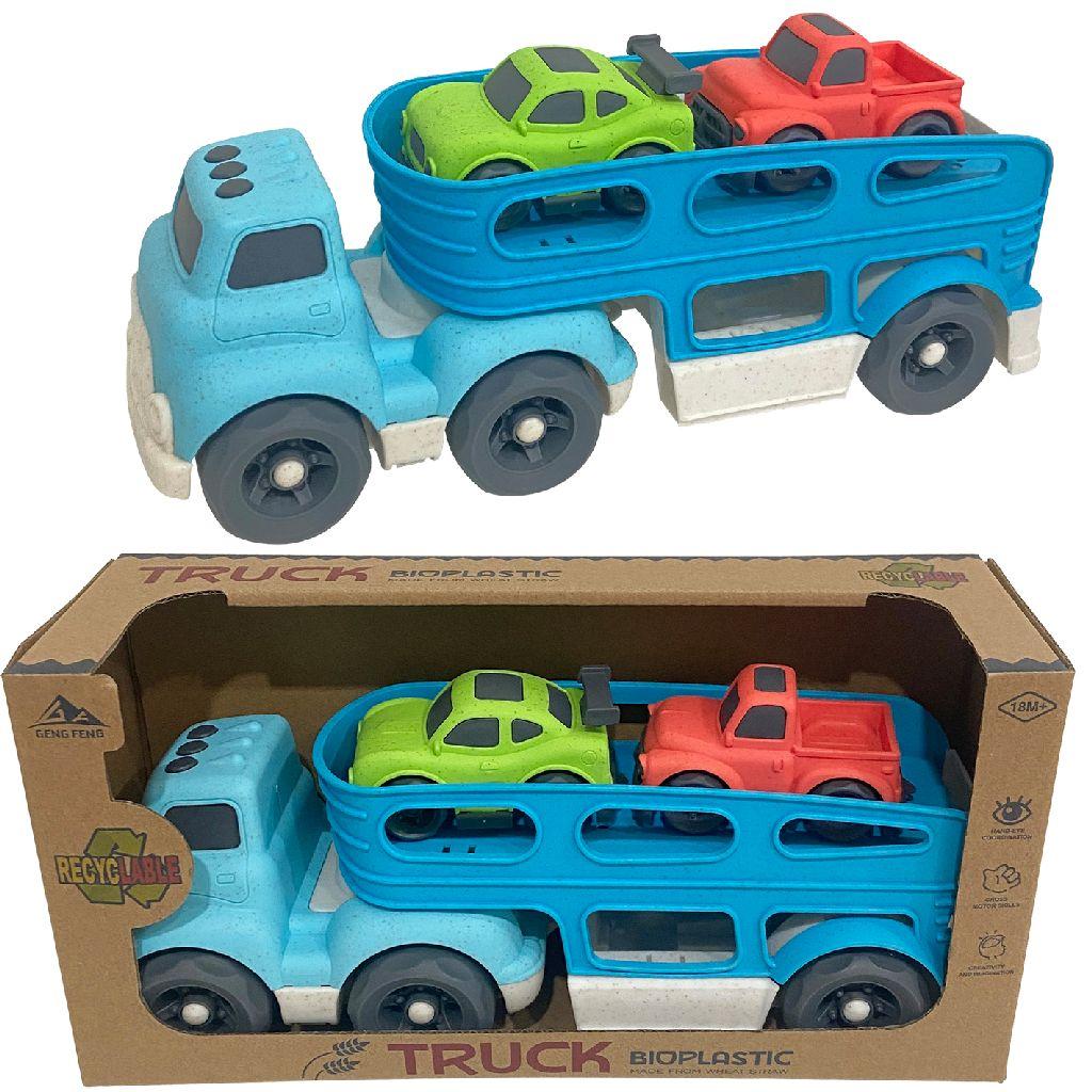 Autotransporter met 2 autootjes Bioplastic