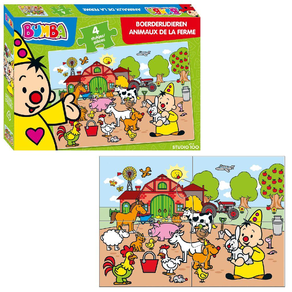 Bumba Puzzel Boerderijdieren 4 Stukjes STUDIO 100