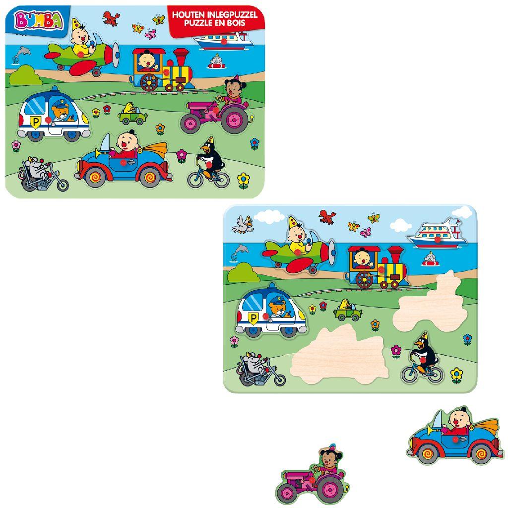 Bumba Houten Puzzel Voertuigen 7 Stukjes STUDIO 100