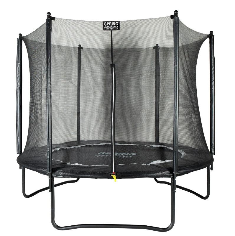 SPRING Trampoline met Veiligheidsnet - 244 cm (8ft) - Zwart