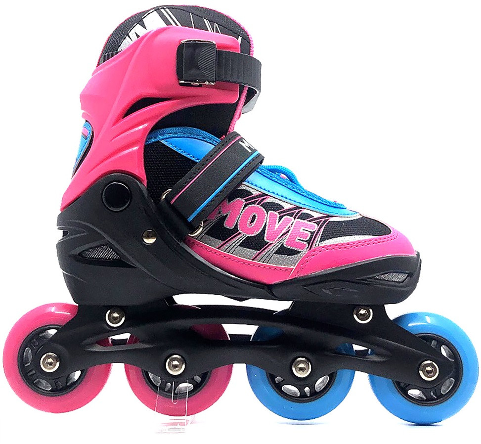 Move Fast Girl Inline Skates - Skeelers - Roze / Blauw - Maat 38-41