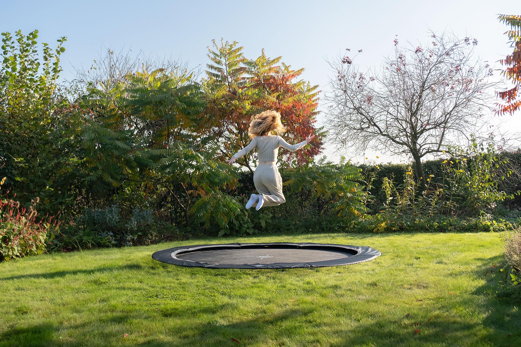 EXIT Trampoline InTerra - Groundlevel - ø 305 cm - Zwart