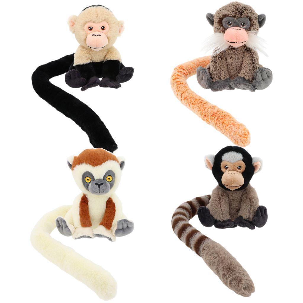 Keel Toys Pluche Knuffel -  Apen Staarten - 18cm 4ass