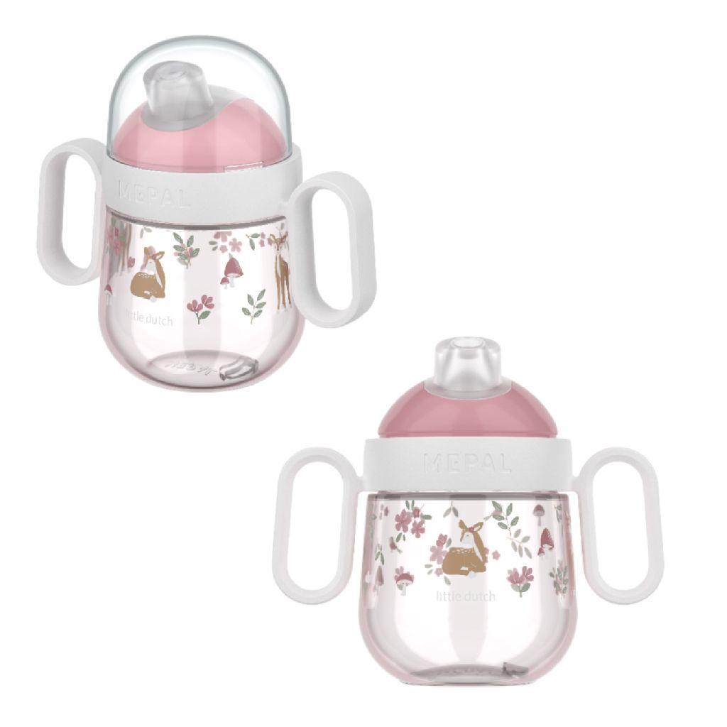 Mepal Mio antilekbeker Little Dutch - 200 ml - Makkelijk vast te houden - Kinderservies - Fairy Garden - Roze