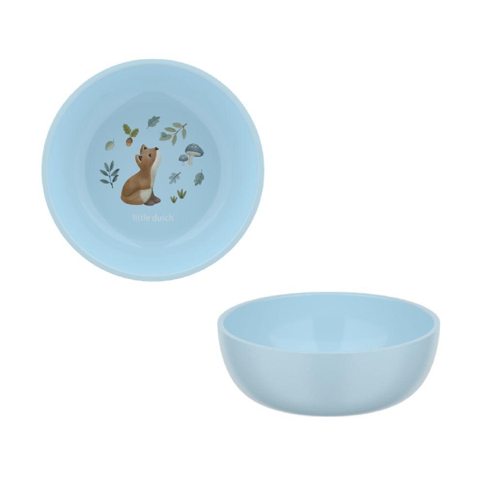 Mepal Mio schaaltje Little Dutch - 300 ml - Magnetronbestendig Blauw- Baby kommetje - Kinderservies - Forest Friends