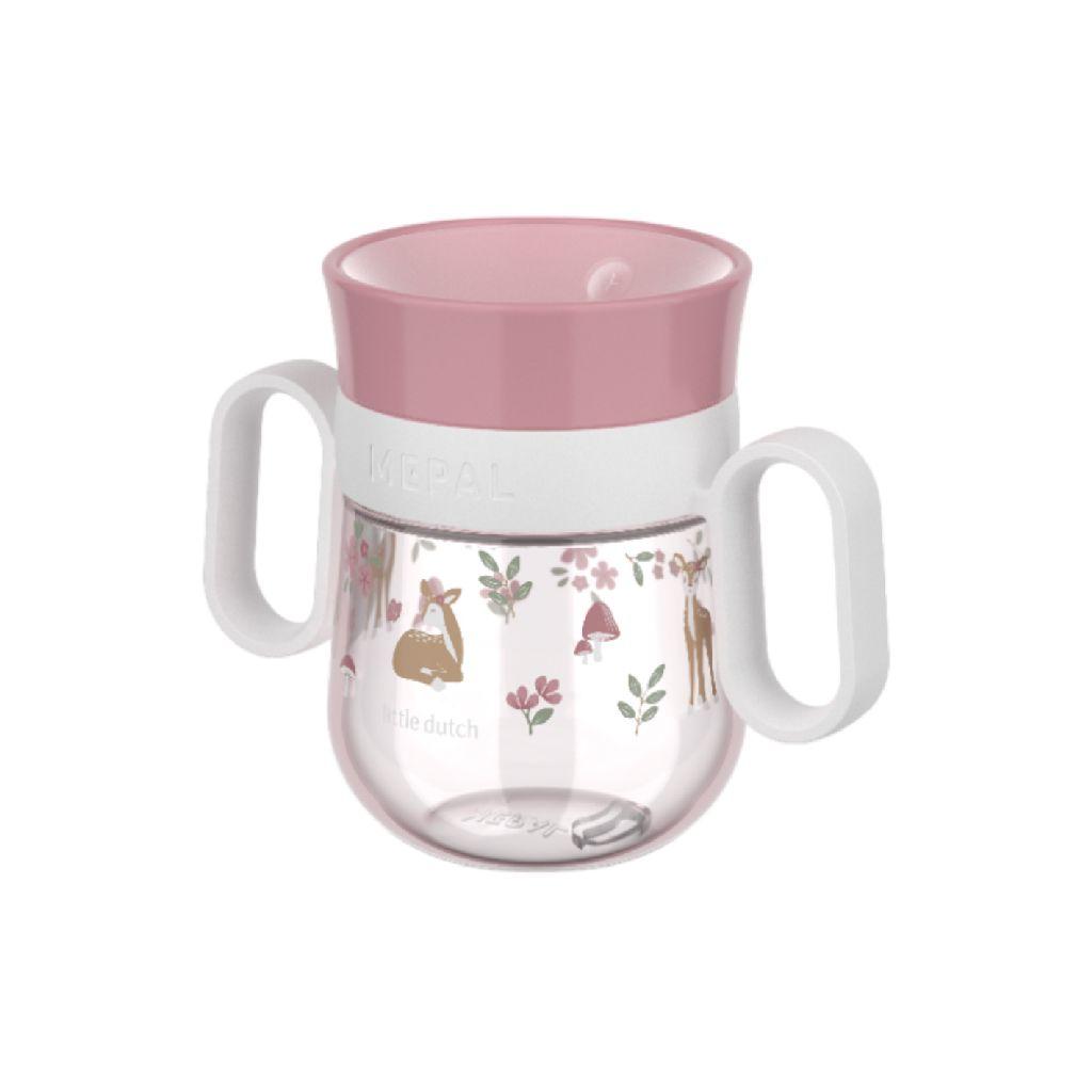 Mepal Mio 360° drinkbeker Roze Little Dutch - 200 ml - Makkelijk vast te houden - Kinderservies - Fairy Garden