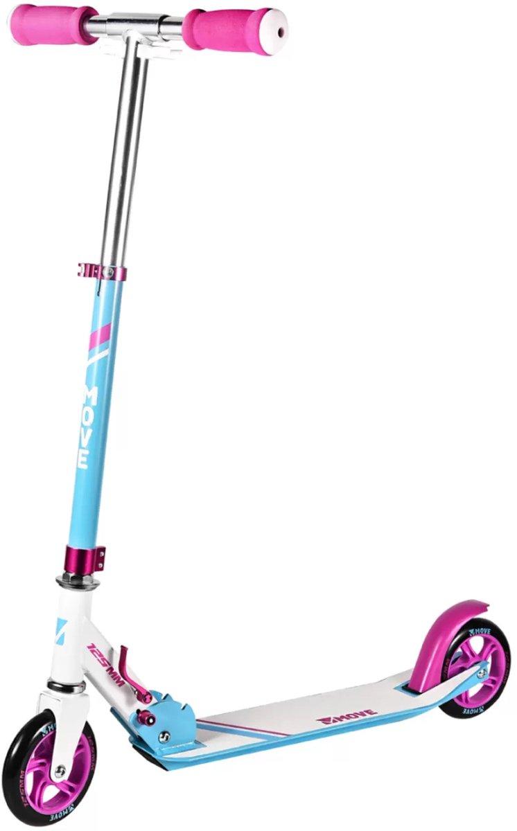 Step - Move Scooter 125 White - wit roze - 125mm - vouwbaar - in hoogte verstelbaar - vanaf 3 jaar