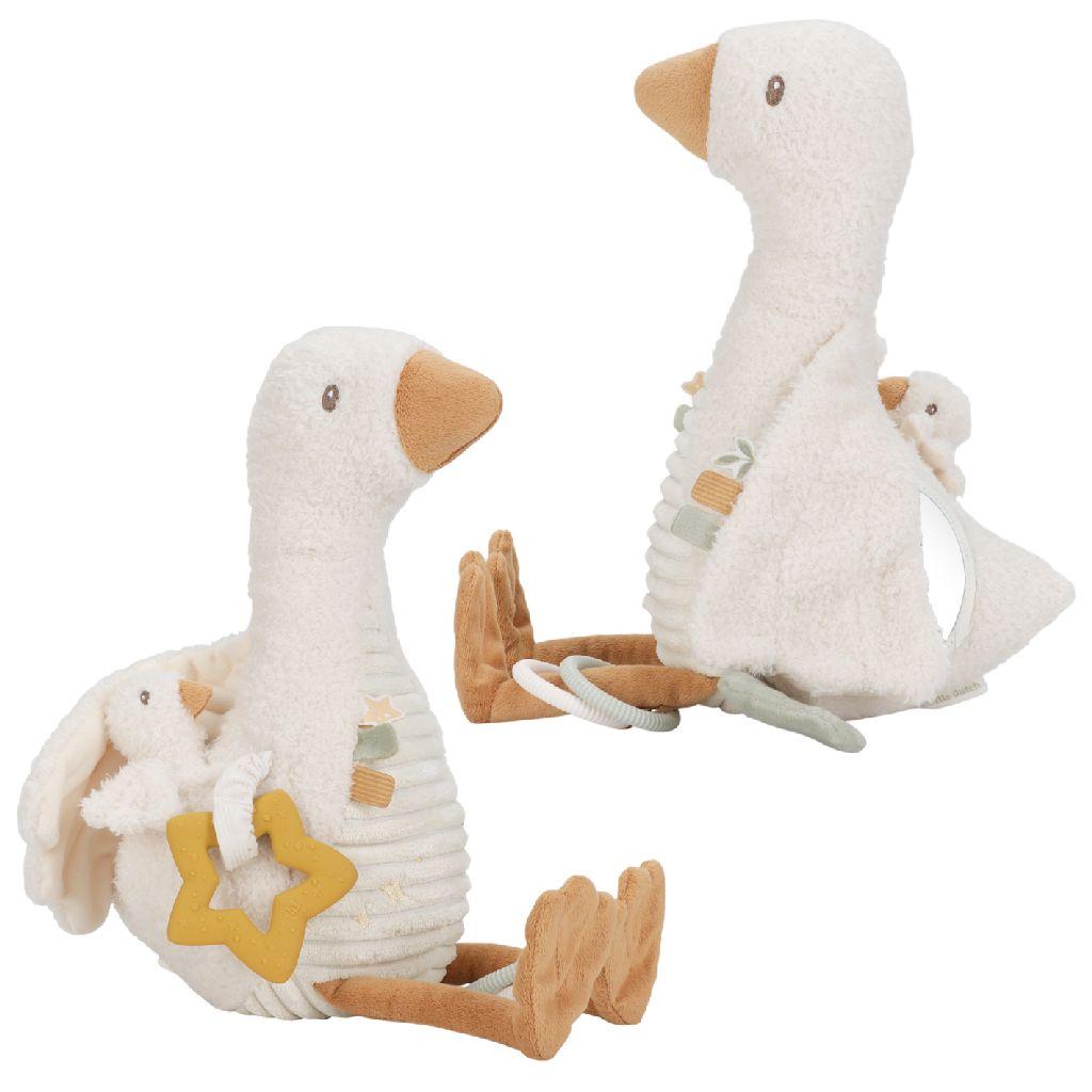 Little Dutch Newborn Naturals Activiteitenknuffel Little Goose