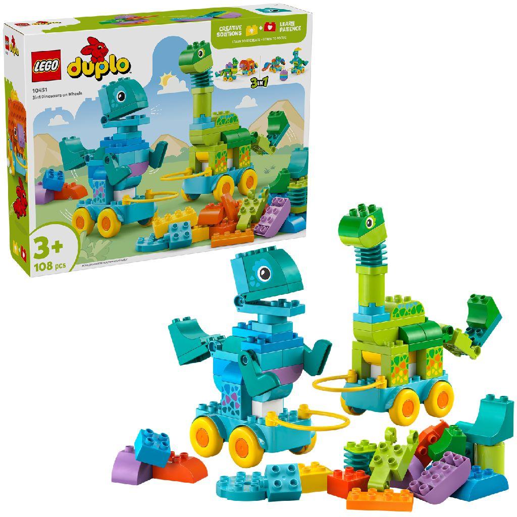 10451 Lego Duplo Town 3in1 Dinosaurussen Op Wielen