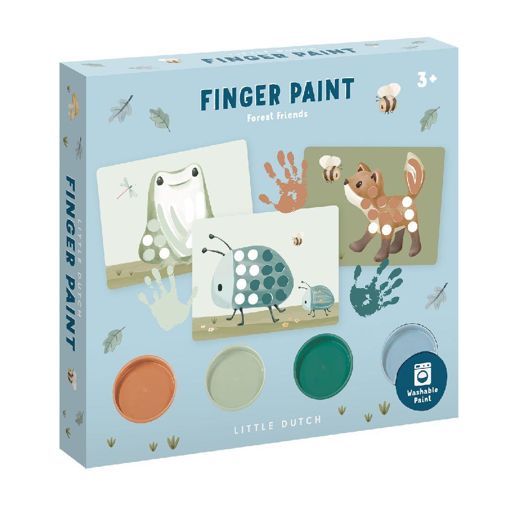 Little Dutch vingerverf Forest Friends - complete set - cadeautip - creatief speelgoed