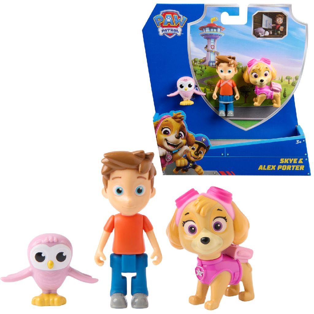 PAW Patrol - Speelfigurenset met 3 verzamelfiguren van Skye, Alex en het uiltje