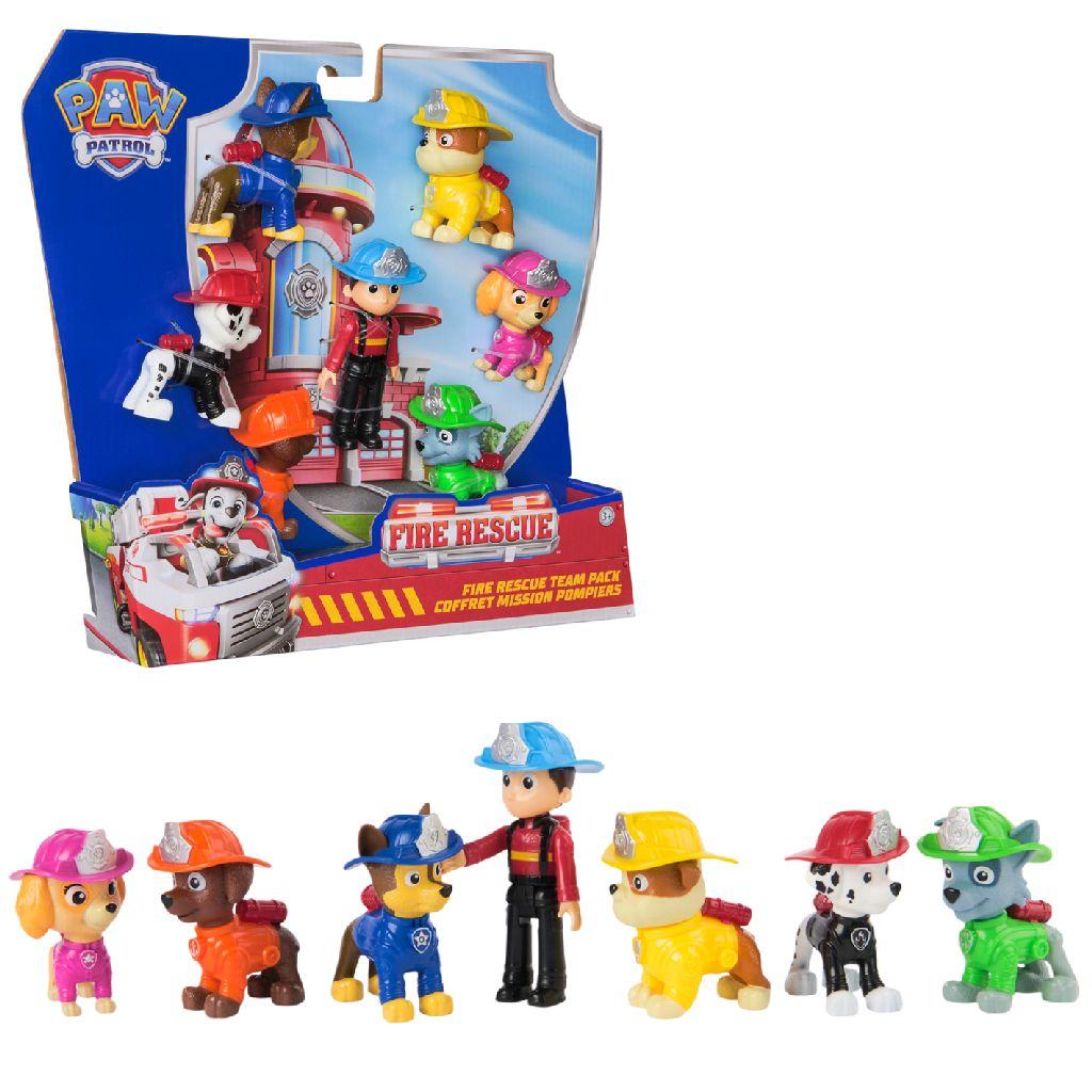  Paw Patrol Brandweerredding speelfigurenset met 7 verzamelfiguren