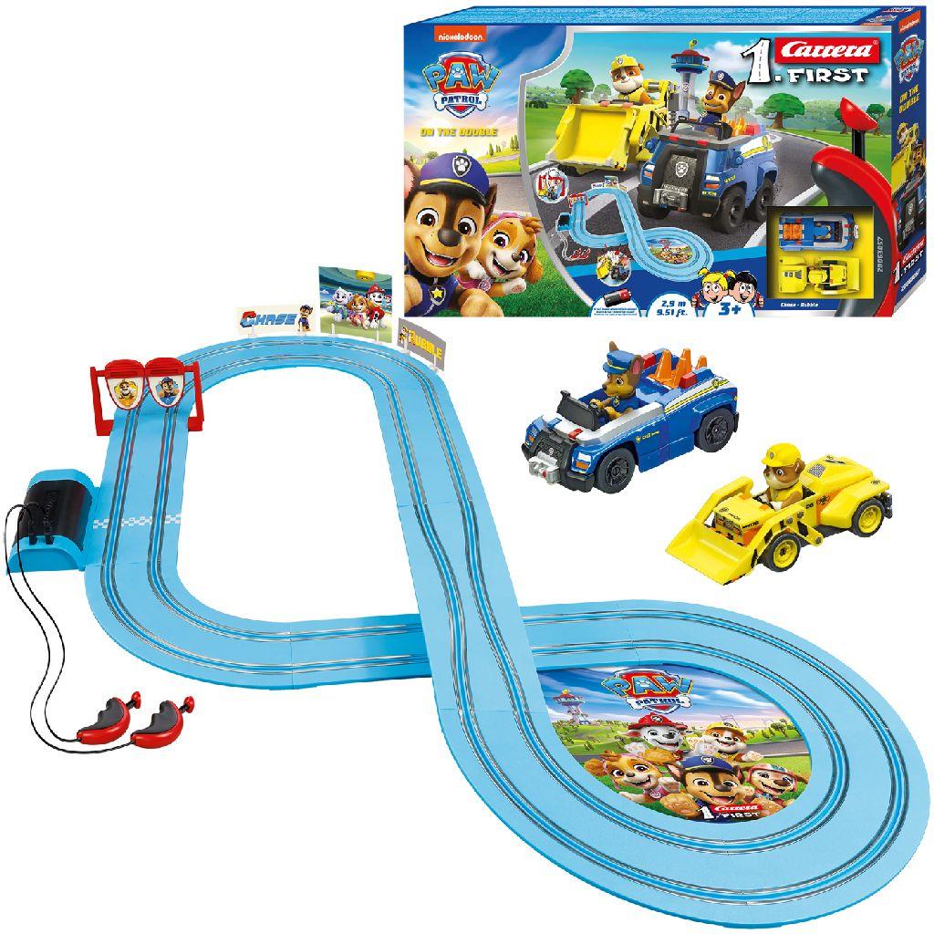 Carrera FIRST Racebaan - First PAW Patrol - On the Double - Chase vs. Rubble - 2,4m