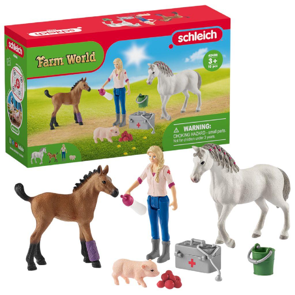 Schleich 42486 Farm World Arts Bezoekt Paarden