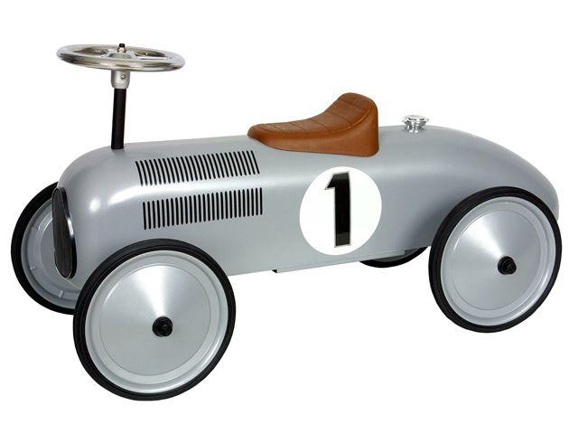 Metalen Loopauto Retro Roller Jean - silver