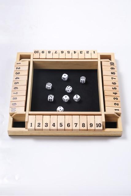 Longfield Shut The Box - 4 spelers - Bordspel - Deluxe Black Edition