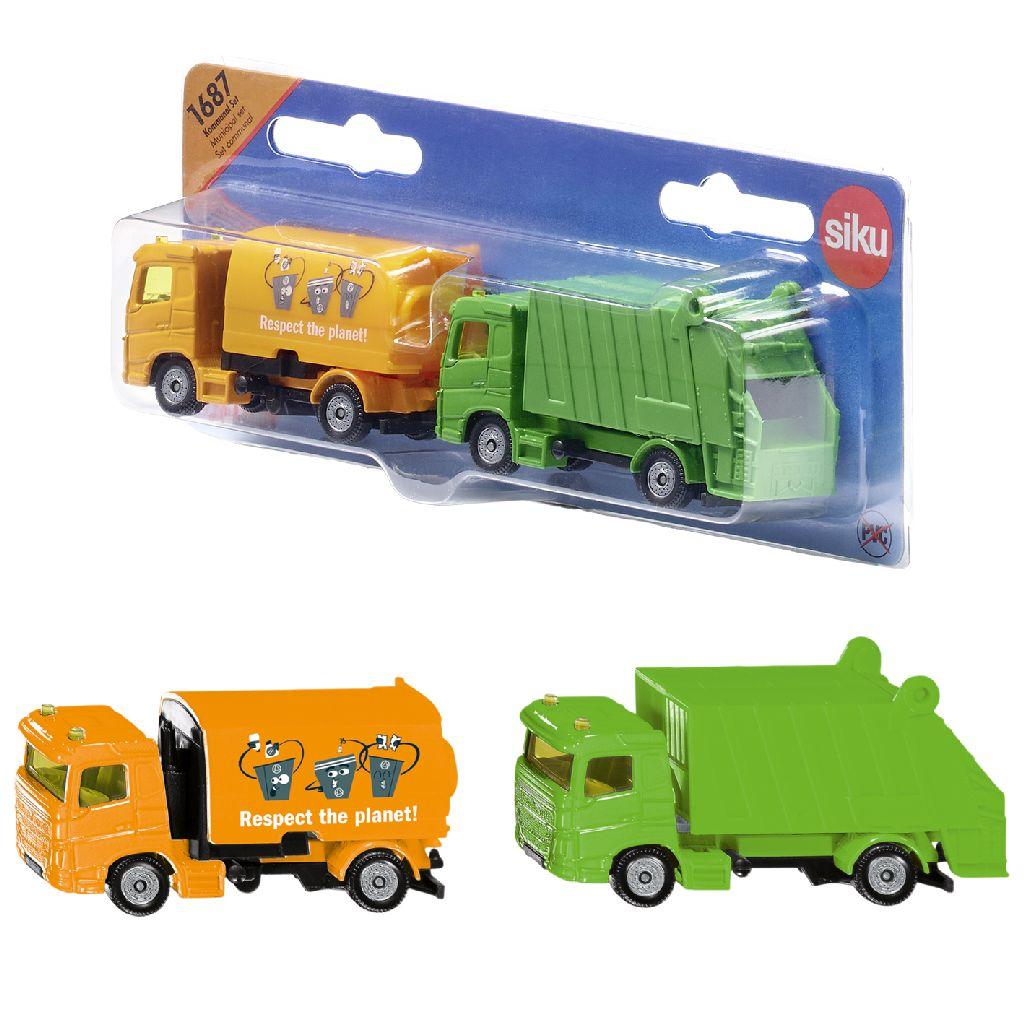 Siku 1687 Veegmachine En Vuilniswagen