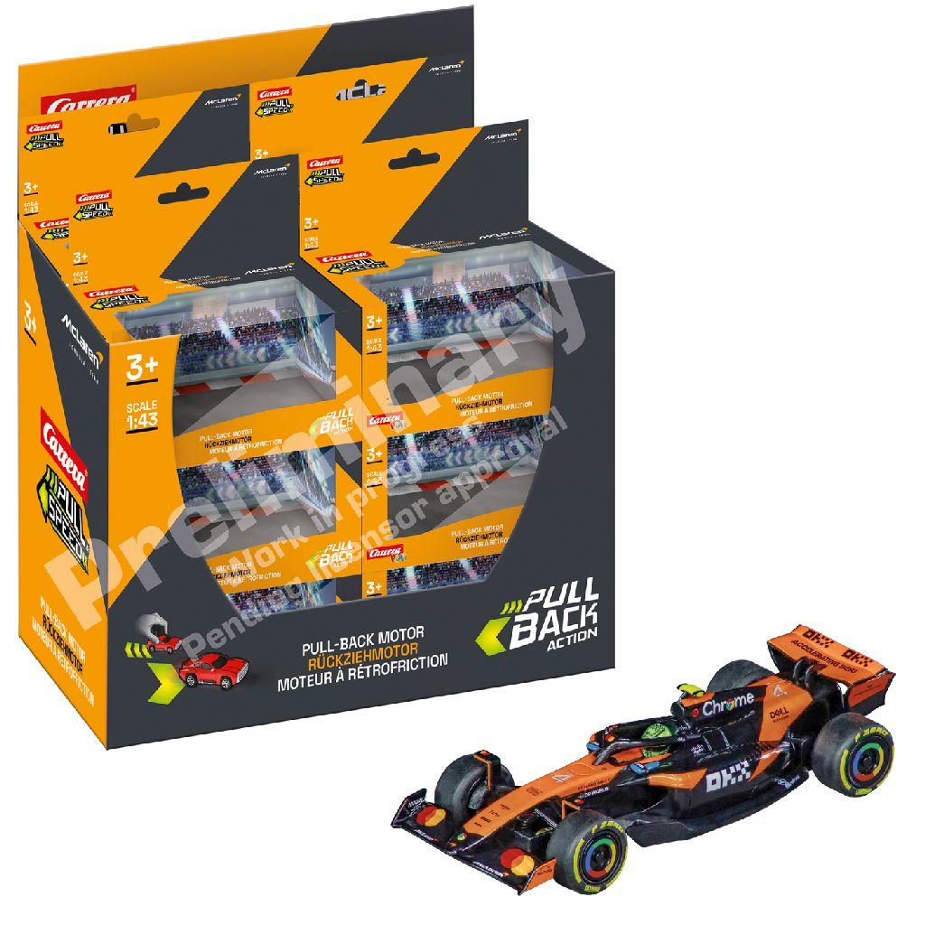 Carrera Mclaren Lando Norris No 4 1:43 Pull and Speed - terugtrekauto