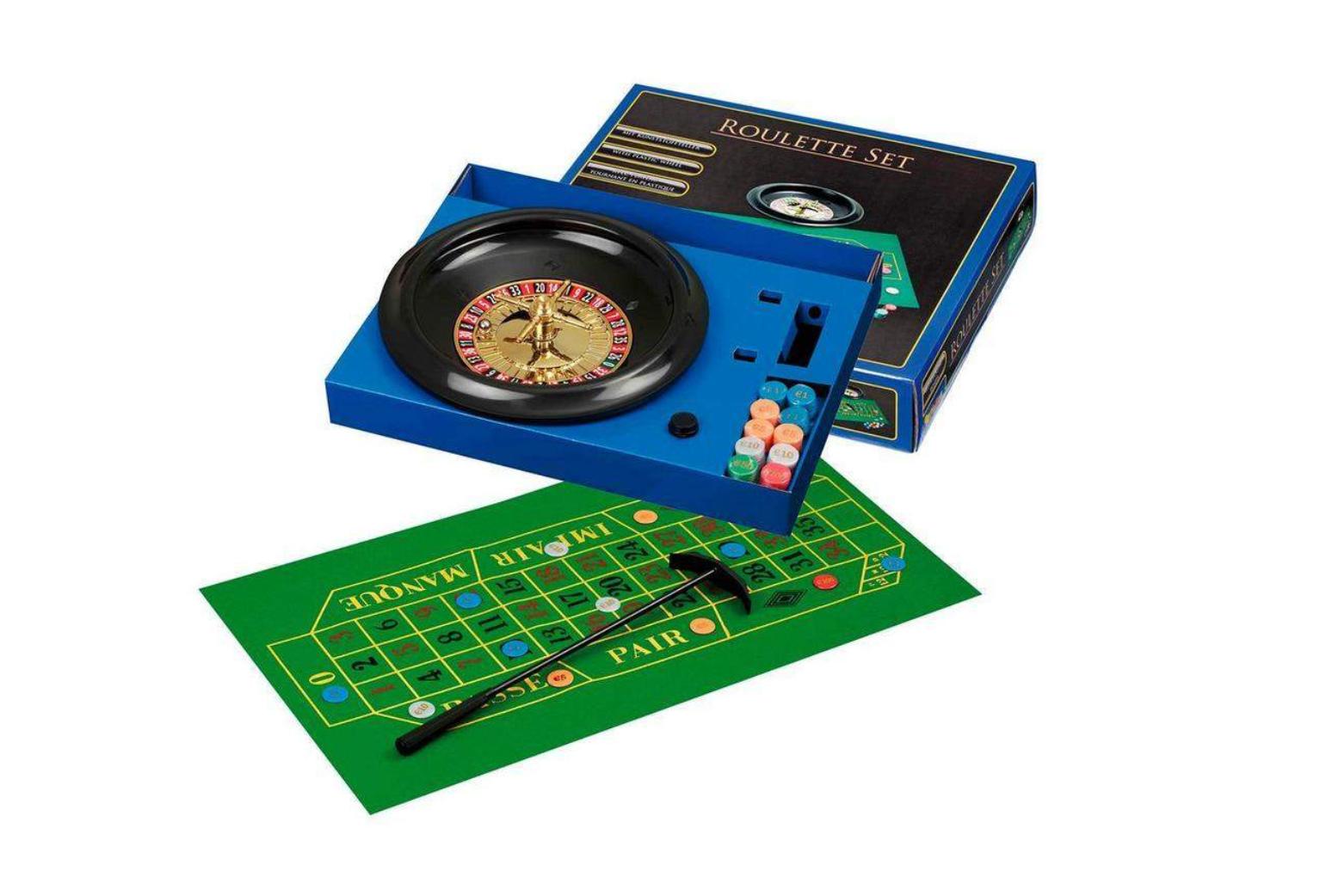 Roulette wiel - set kunsstof 30 cm - 12 inch - Roulettewiel - Roulettekleed - Roulette Chips