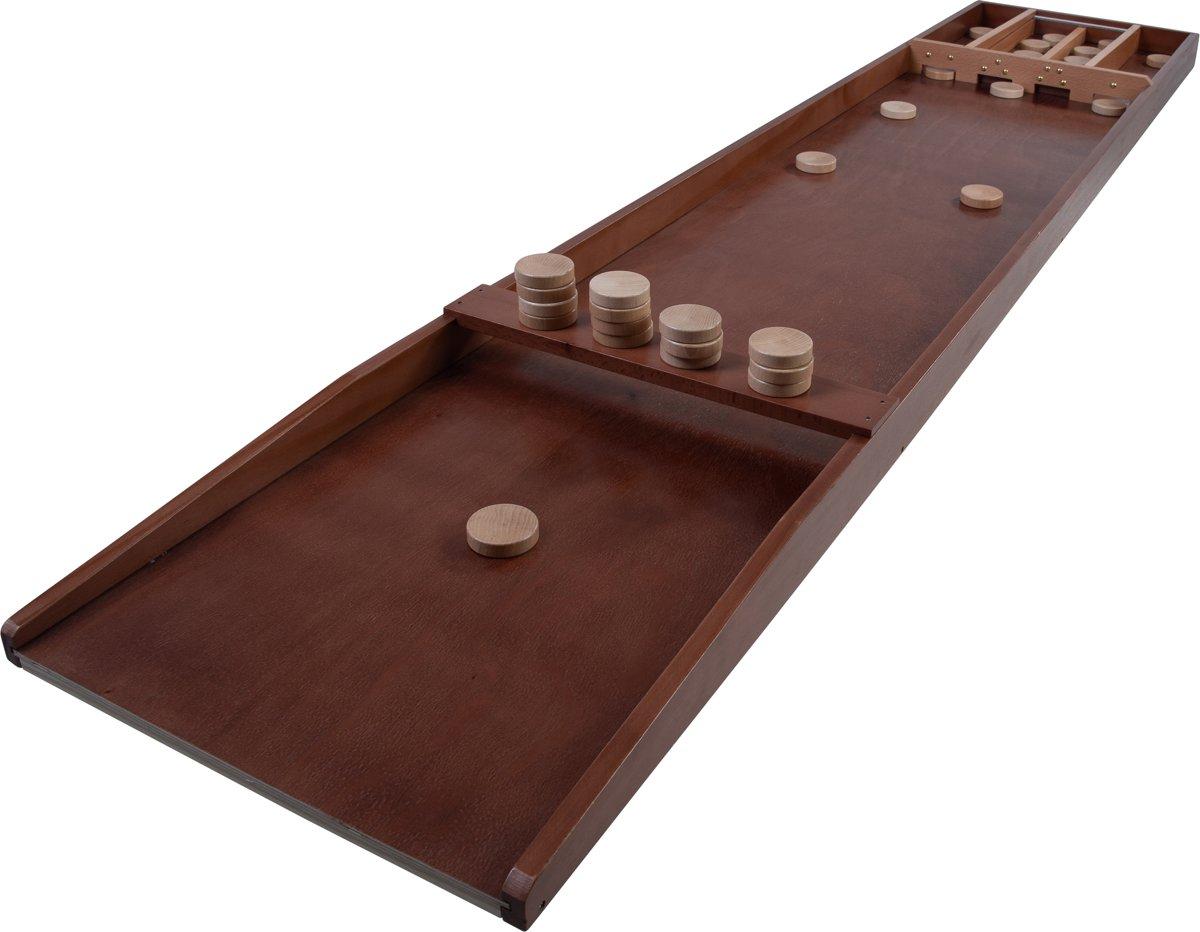 Sjoelbak Longfield Wedstrijd Luxe - 30 Sjoelstenen - Beukenhout