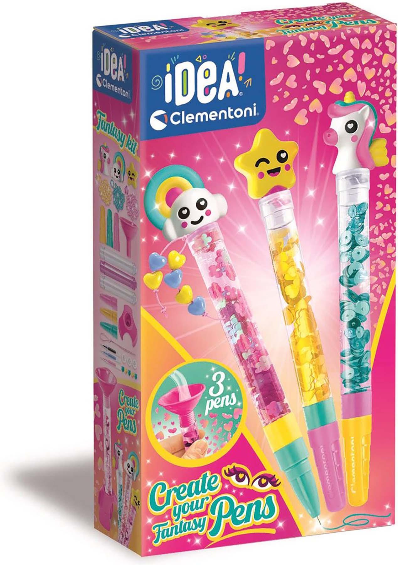 Clementoni Idea Create Your Pens - Lab 2 Fantasy - 3 pennen - DIY - Roze