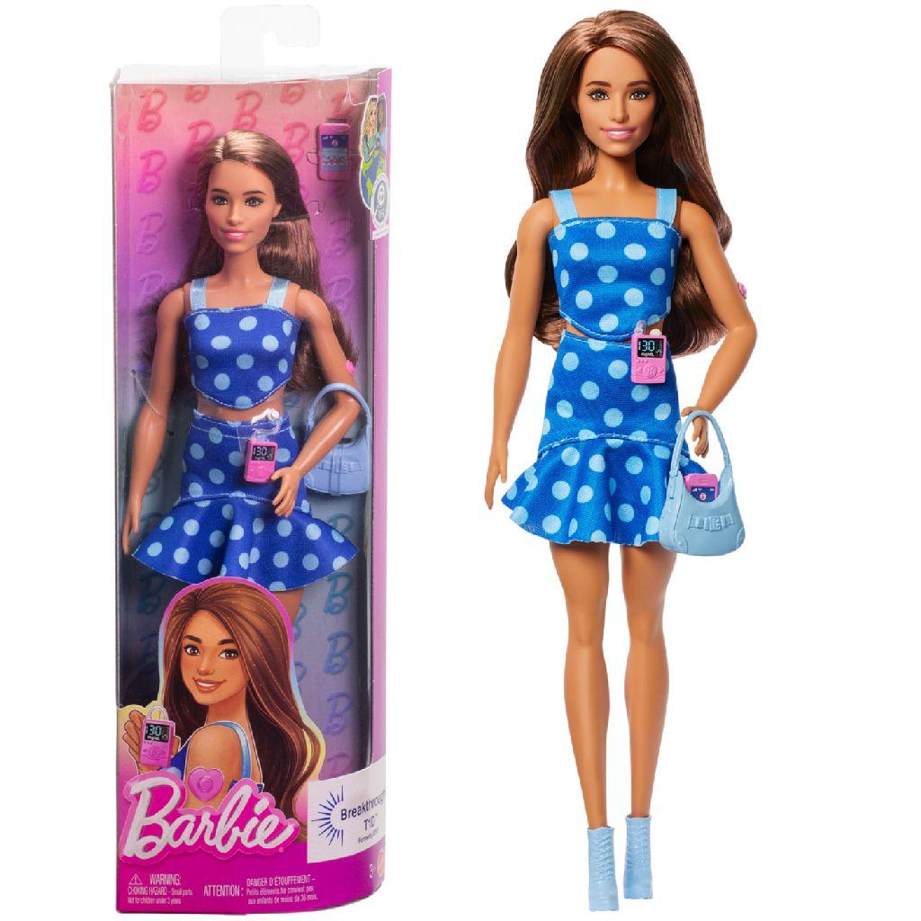 Barbie Fashionista - Blauw Polkadot Pop - Barbie pop Met Type 1 Diabetes