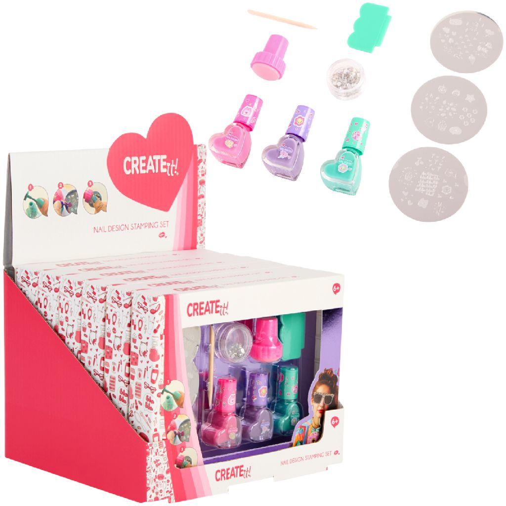 Create It! Nail Decoration Stampy Set Disp.
