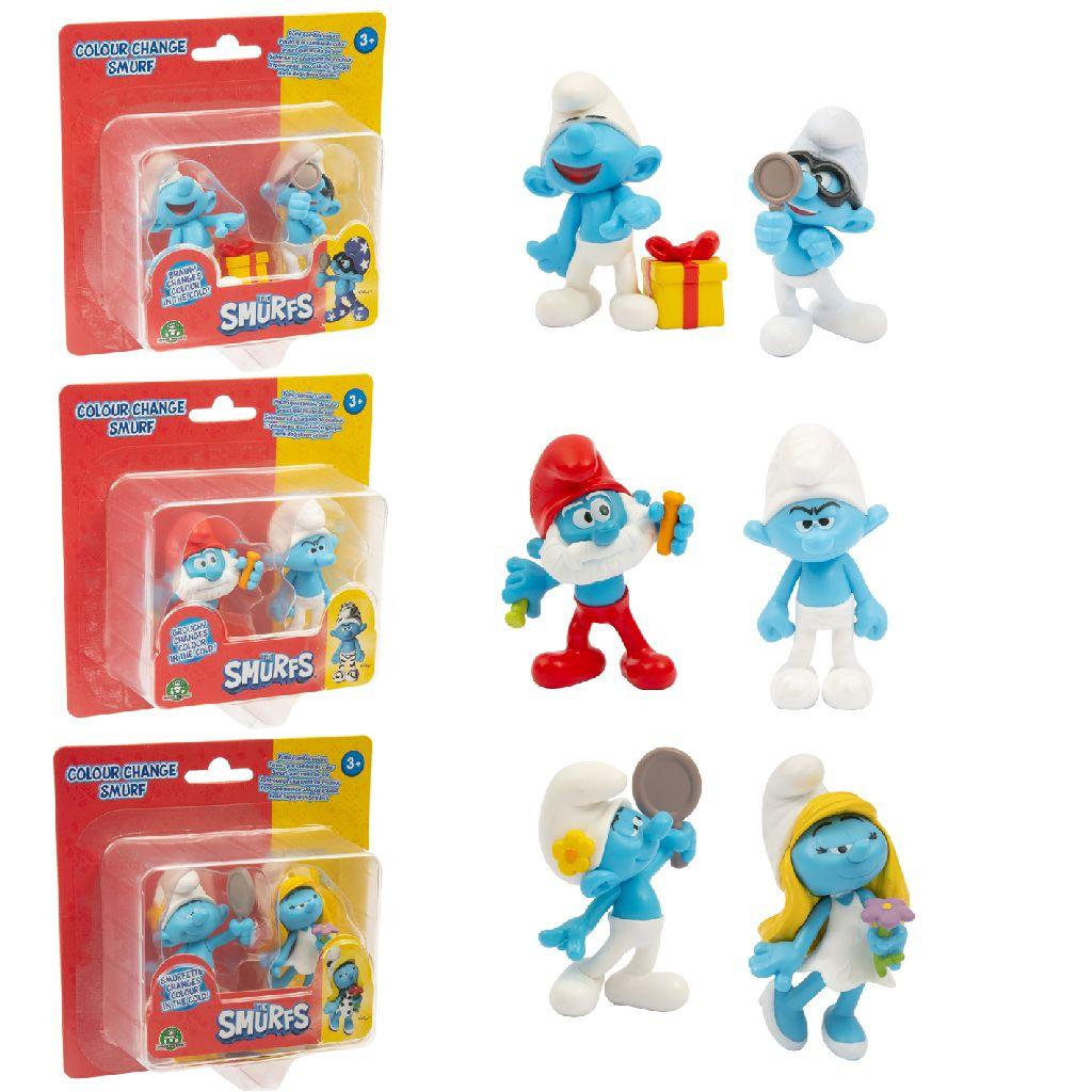 Smurfen setje - 2 smurfen Smurf verschiet van kleur - willekeurige setje van 2 - Giochi preziosi (prijs per stuk)