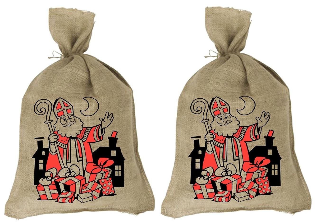 Sinterklaaszak - Jute zak - Jutezak - 86 x 51 cm - 2 Stuks