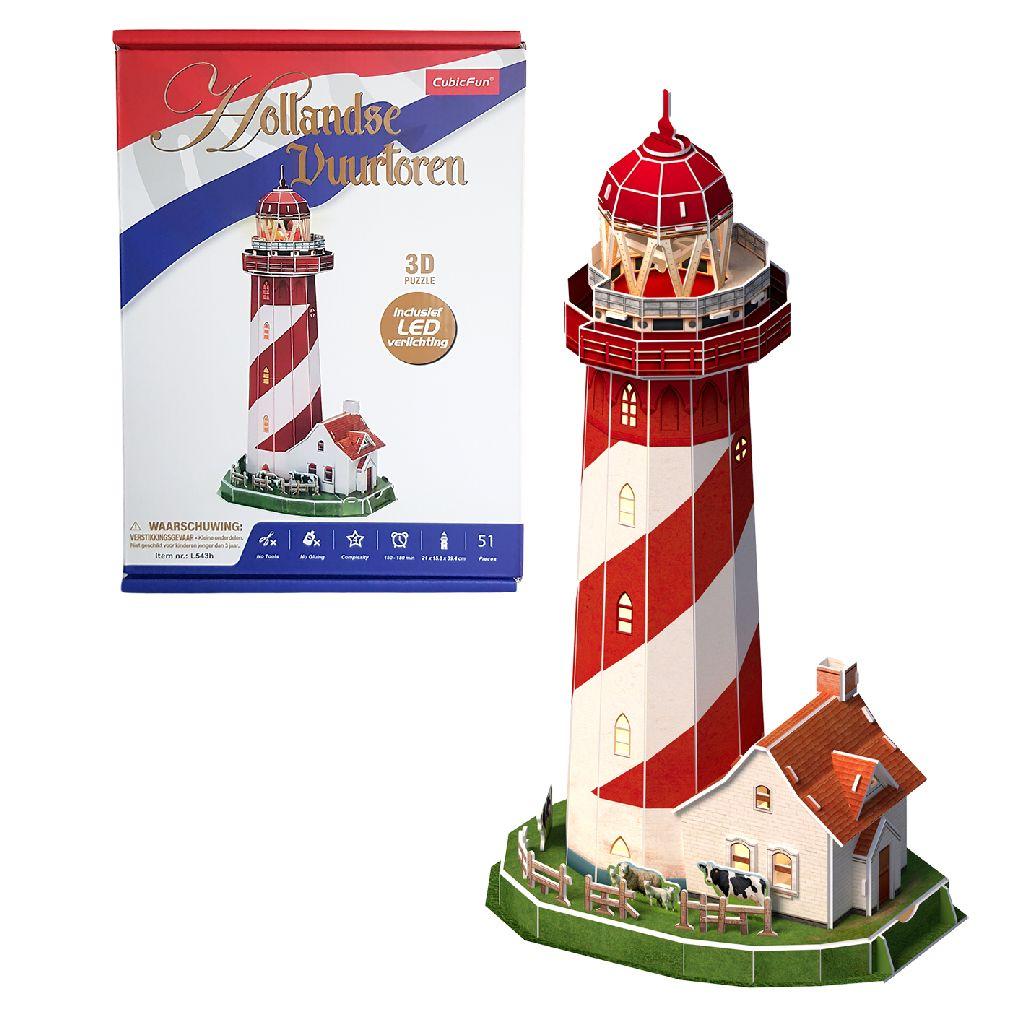 Cubic Fun 3d Puzzel Vuurtoren Led 39,4 cm