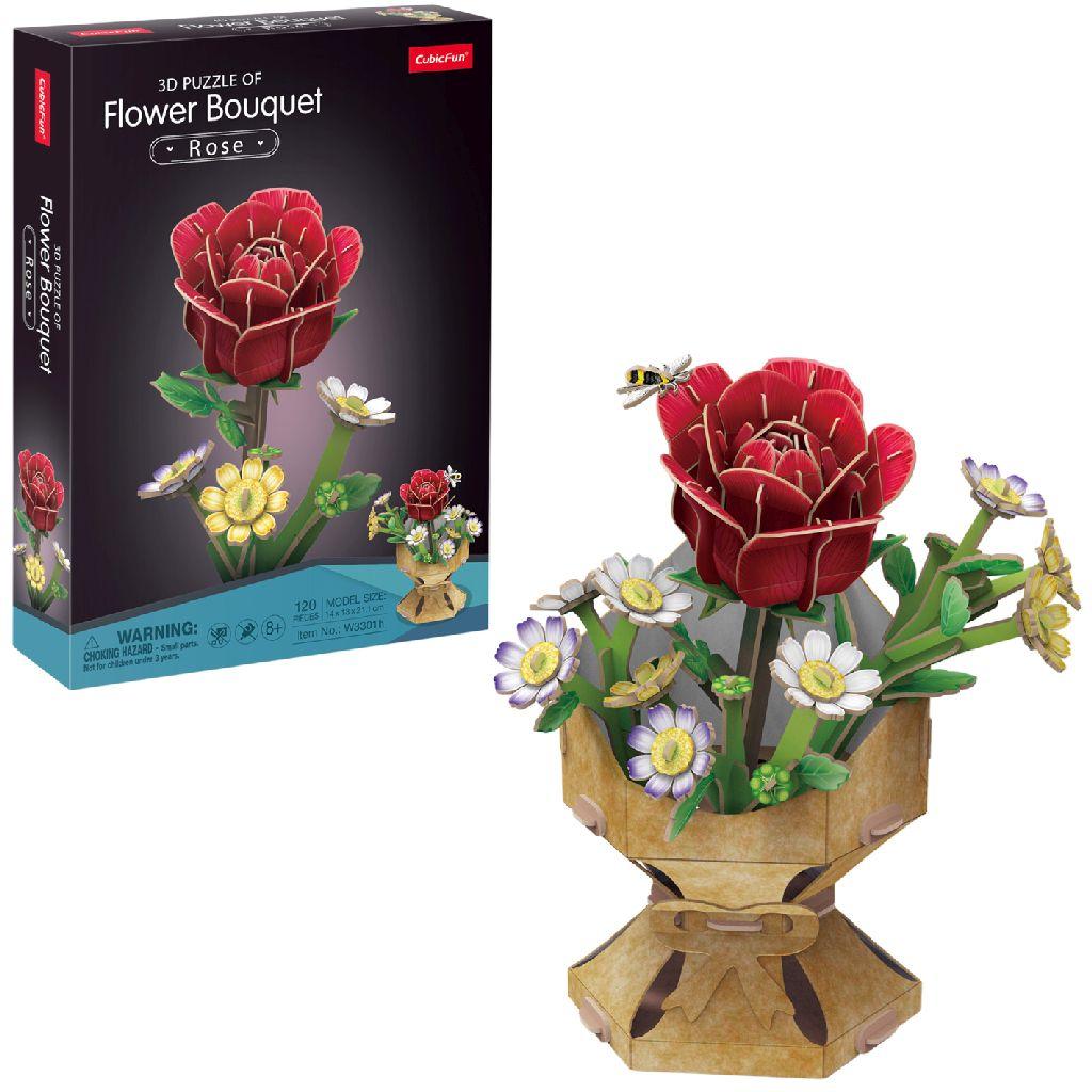 CUBIC FUN Cubic Fun 3d Puzzel Flower Roos