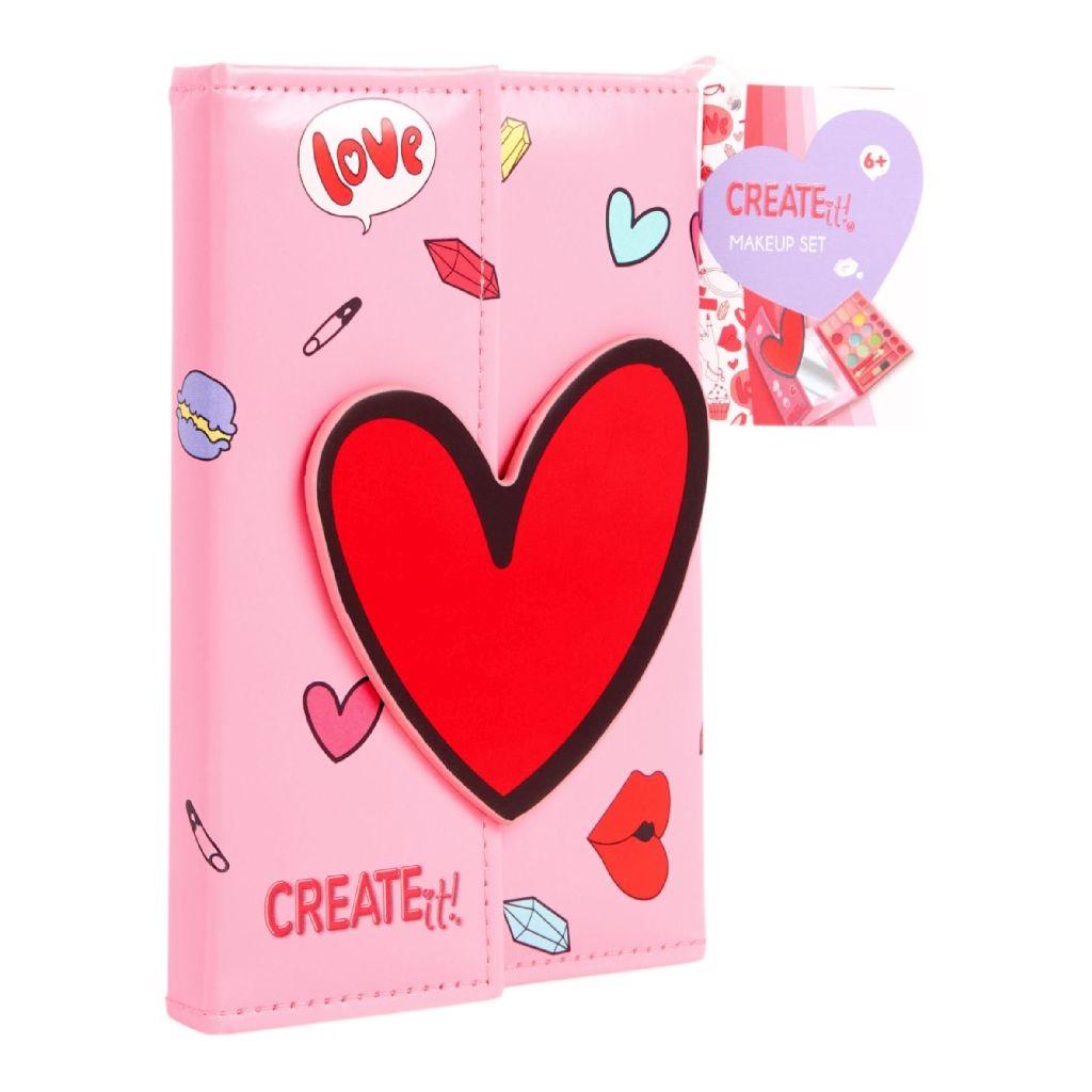 Create It! Make-Up Book Magnet Closure Heart