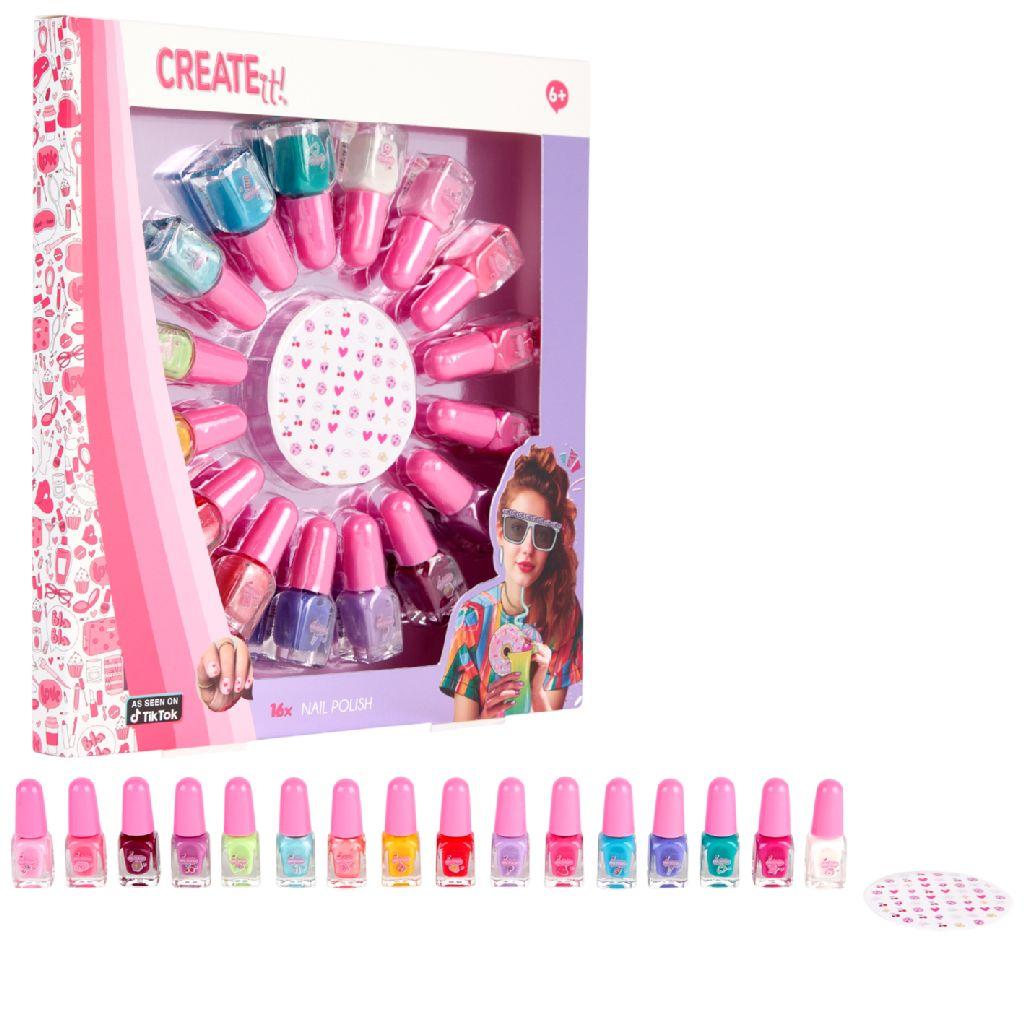 Create It! Nail Polish Set Mermaid 16 Bottles 