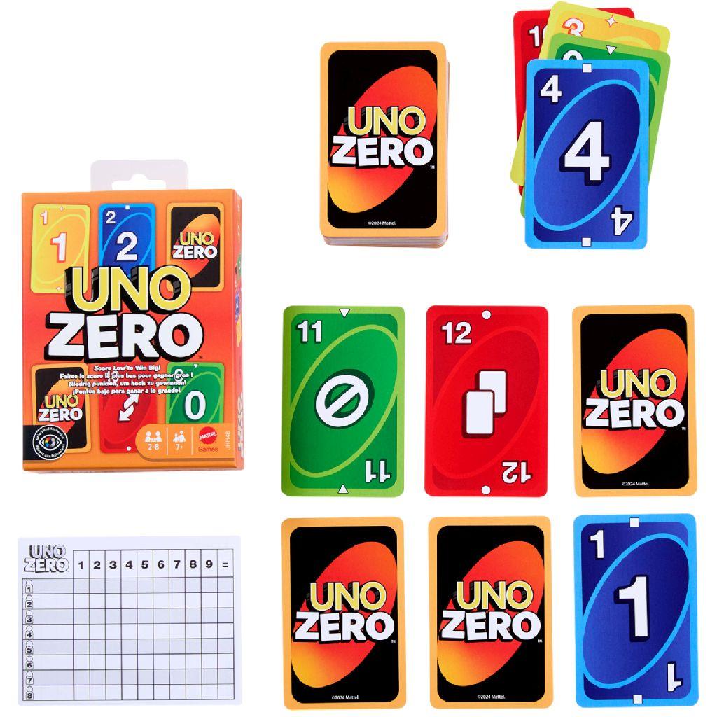 Mattel Games UNO Zero - Kaartspel voor kinderen, volwassenen en spelletjesavonden