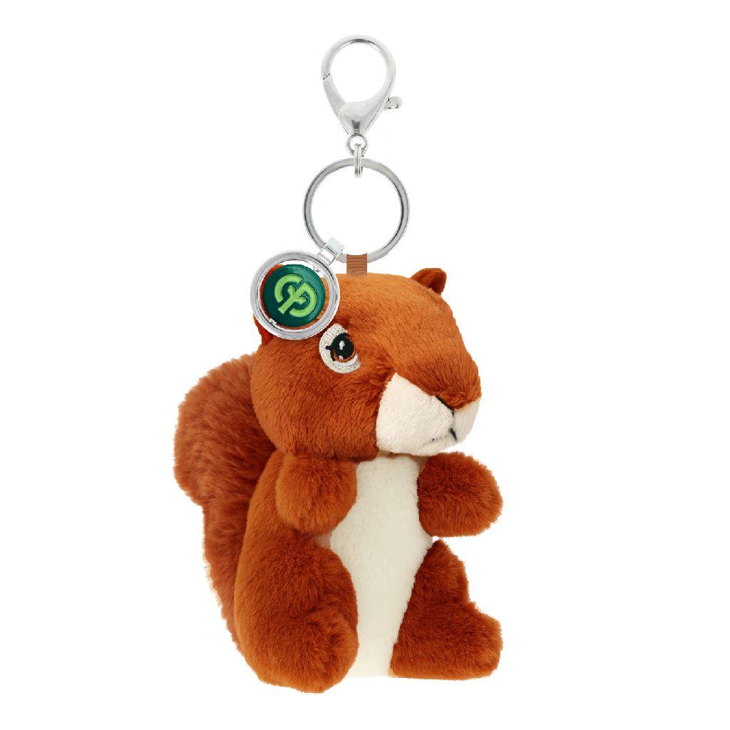 Sleutelhanger 12cm - knuffel eekhoorn