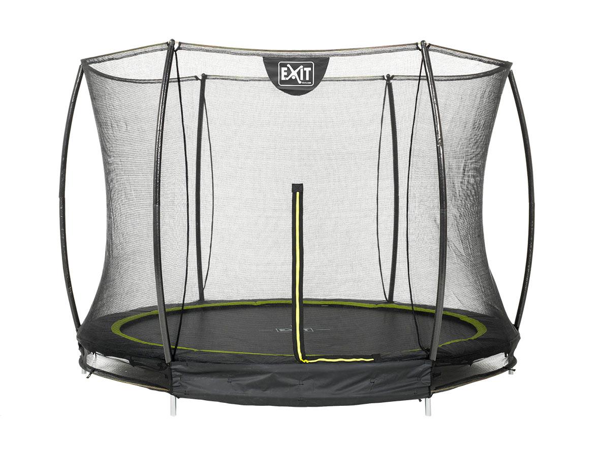 EXIT Silhouette Inground Trampoline Ø 244 cm (8ft) met Veiligheidsnet - Zwart