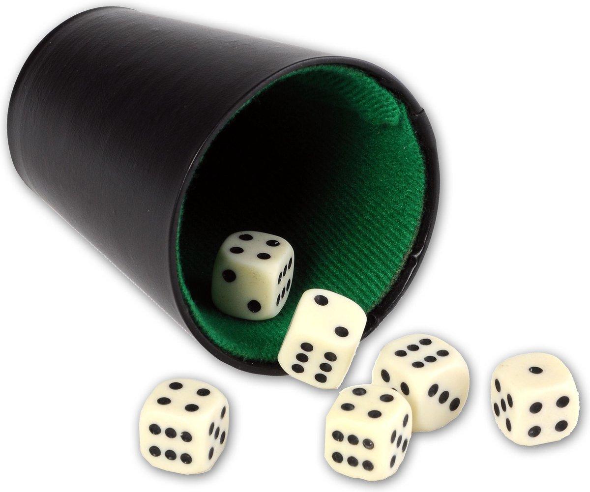 Dobbelbeker 9 cm (inclusief dobbelstenen)
