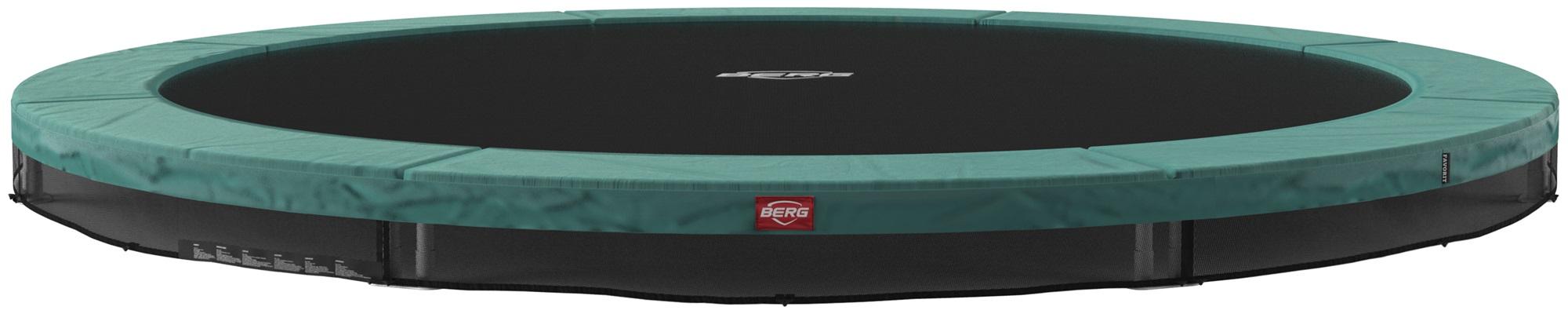 BERG Trampoline Favorit - InGround - 430 cm - Groen - Airflow Springmat