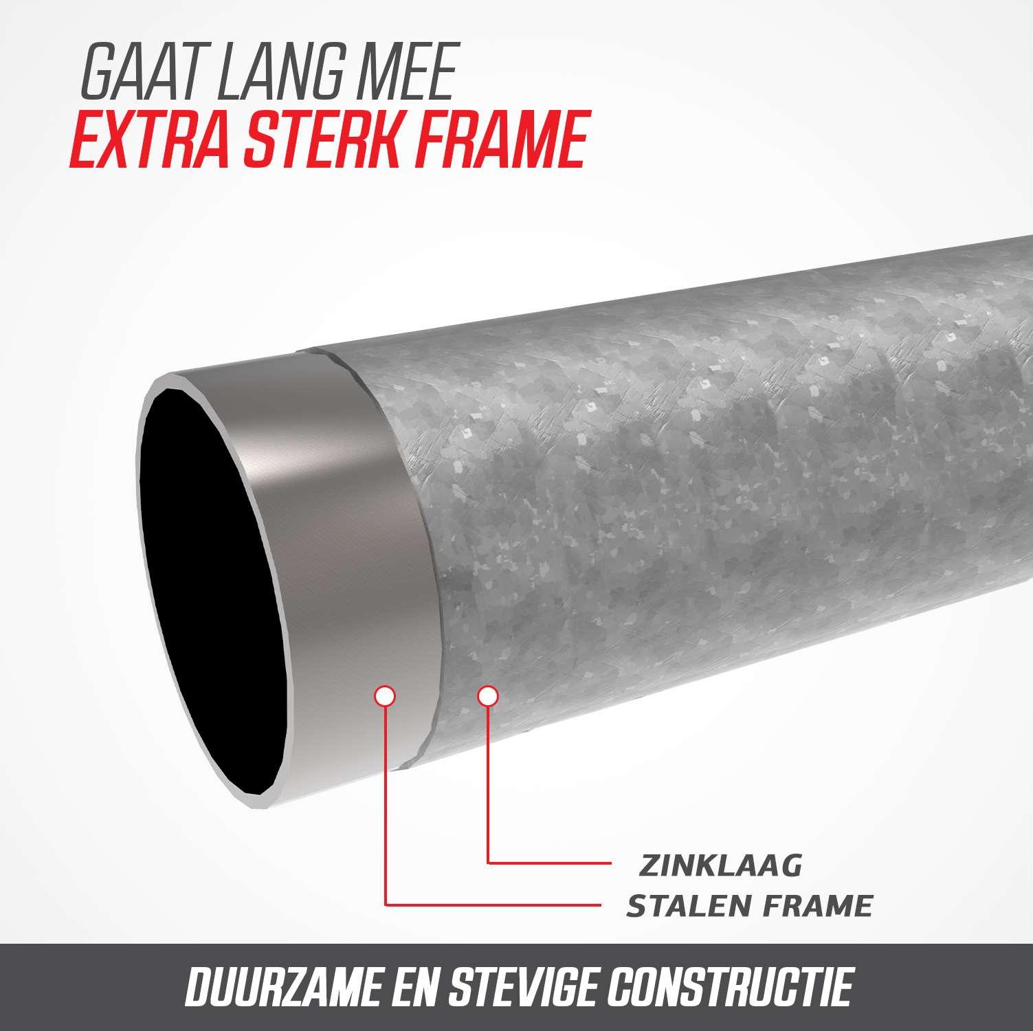 BERG Trampoline Favorit Levels met Veiligheidsnet - Safetynet Comfort - 430 cm - Antraciet Grijs - AirFlow Springmat