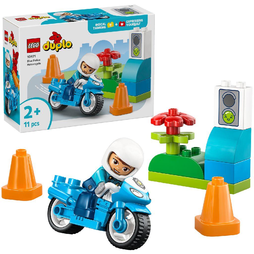 Lego 10471 Duplo Town Blauwe Politiemotor